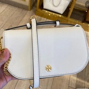 Tory Burch Emerson Top Handle Women's Saffiano Leather Crossbody Handbag